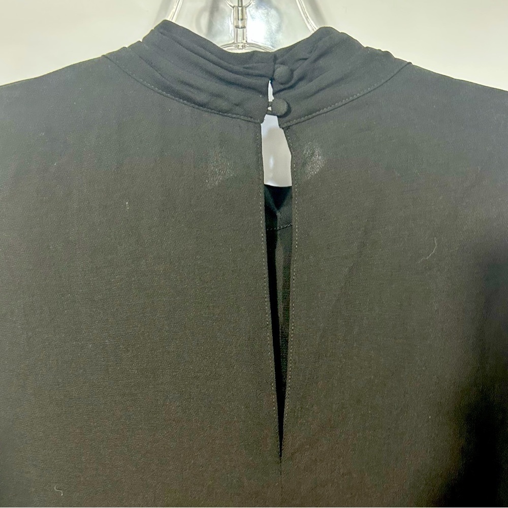 Rachel Roy Short/Cap Sleeves Black Blouse Size XL - Picture 6 of 8